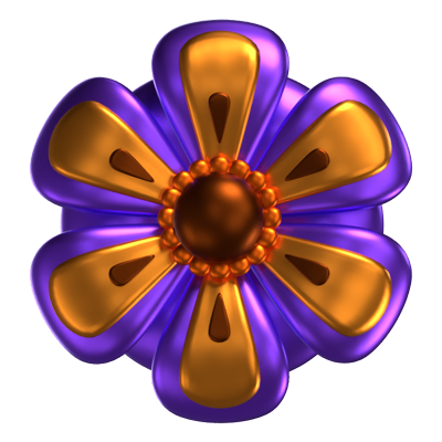  3D Flower Shapes Beautiful Petals 3D Graphic