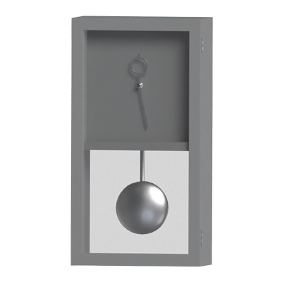 3D Long Shaped Pendulum Wall Clock Model 3D Graphic