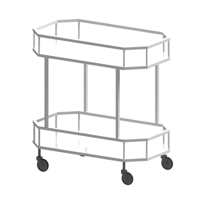 Luxury Bar Cart 3D Model For Taking Drinks Around 3D Graphic