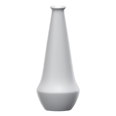 Modern Ceramic Vase 3D Model With Broad Base And Narrow Top 3D Graphic