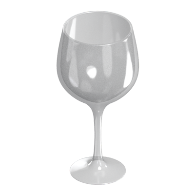 Gin Glass 3D Model Broad Cup 3D Graphic