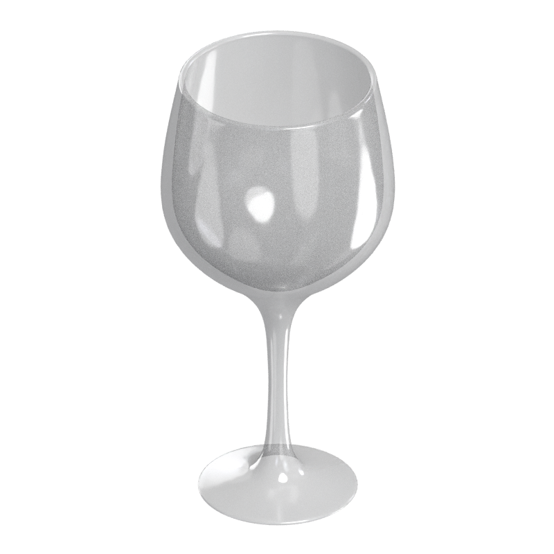 gin glas 3d modell broad cup 3D Graphic