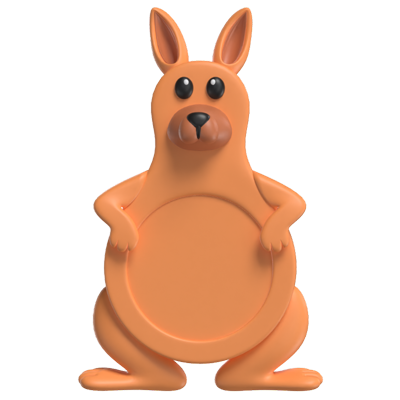3D Kangaroo Shape Animal Frame    3D Graphic