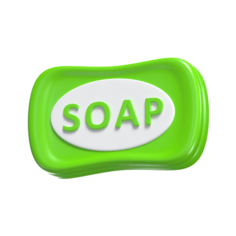 3D Bar Of Soap Cleanliness and Hygiene In Visual Precision 3D Graphic