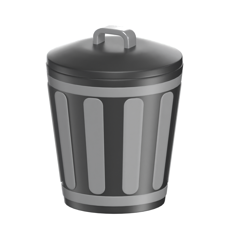 3D Trash Bin  Maintaining Cleanliness  3D Graphic
