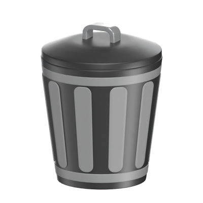 3D Trash Bin  Maintaining Cleanliness  3D Graphic