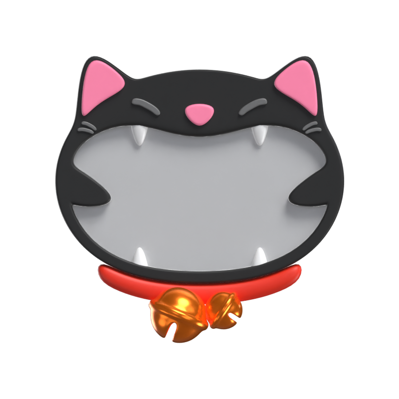 3D Katze Form Tier Rahmen 3D Graphic