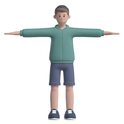 Teenage Boy 3D Graphic