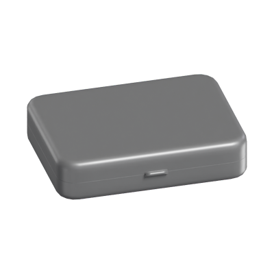 Closed 3D Pill Box Model Rectangular Shaped With Round Corners 3D Graphic