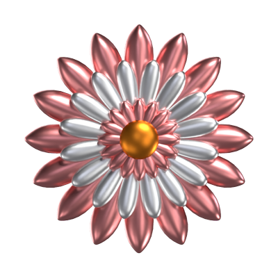 3D Flower Shape Many Attractive Petals 3D Graphic