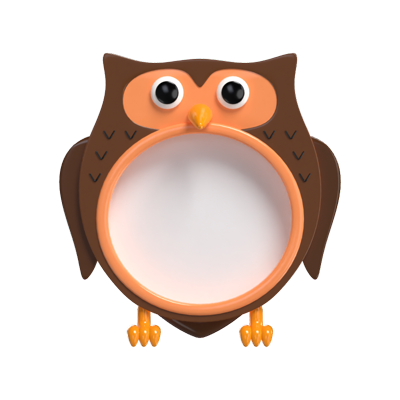 3D Owl Shape Animal Frame    3D Graphic