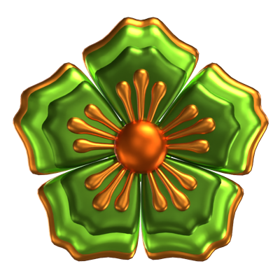 3D Flower Shapes  Lots Of Filaments 3D Graphic