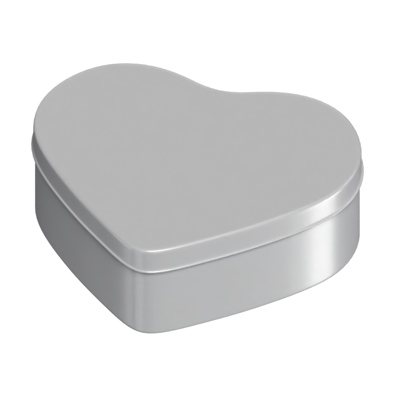 3D Heart Shaped Tin Can Model