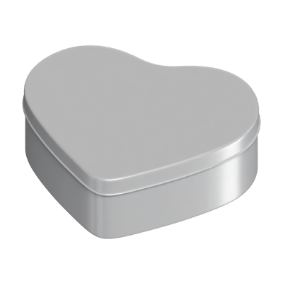 3D Heart Shaped Tin Can Model 3D Graphic