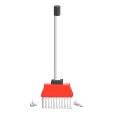 3D  Sweep Red  Cleanliness In Motion 3D Graphic