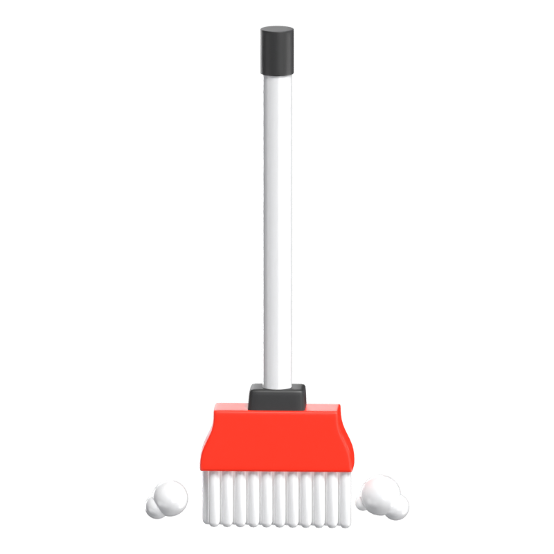 3D  Sweep Red  Cleanliness In Motion 3D Graphic