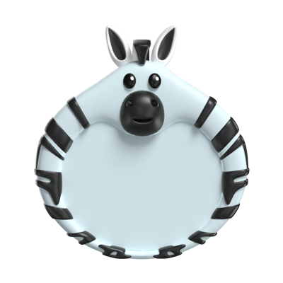 3D Zebra Shape Animal Frame    3D Graphic