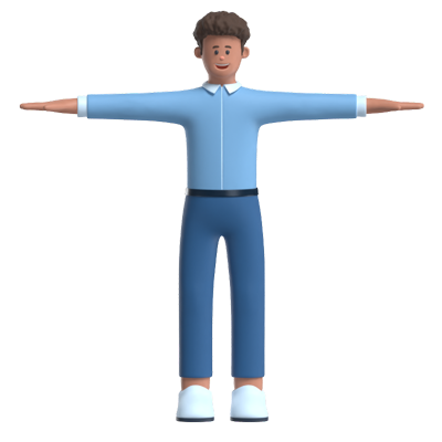 Marketing Male Character 3D Graphic