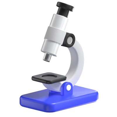 3D Microscope Icon Model 3D Graphic
