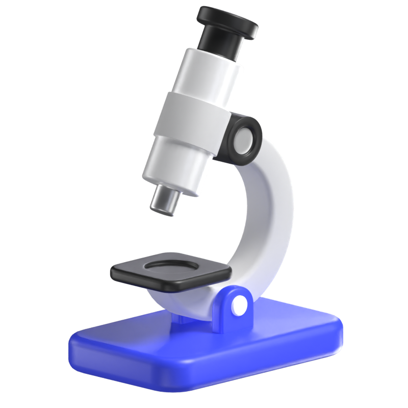 3D Microscope Icon Model 3D Graphic