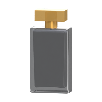 modelo 3d de frasco de perfume fino em formato retangular 3D Graphic