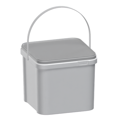 Square Shaped Blank Paint Bucket 3D Model 3D Graphic