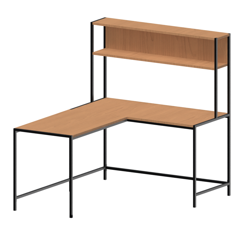 Corner Desk With Shelf 3D Model