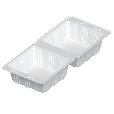 Opened Squared Shaped Plastic Food Container 3D Model 3D Graphic