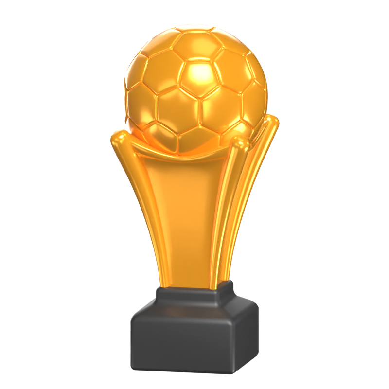 Soccer Trophy 3D Model