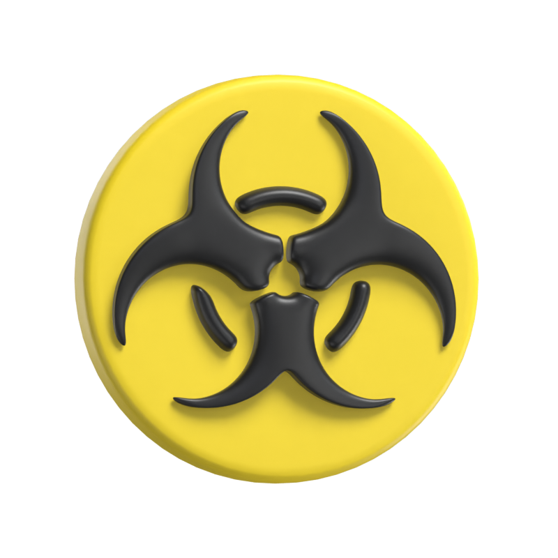 3D Biohazard-Schild Modell 3D Graphic