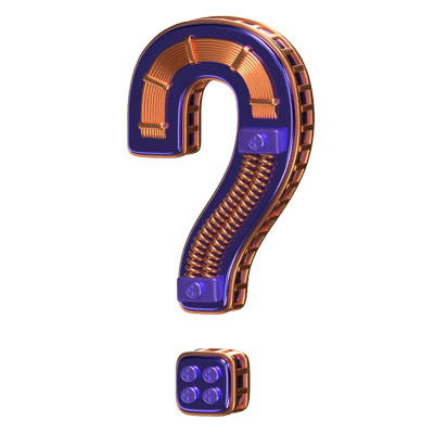 Questions Mark  Symbol 3D Shape Condensed Future Text 3D Graphic