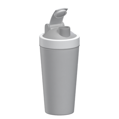 Shaker Bottle With Lid Slightly Up 3D Model 3D Graphic