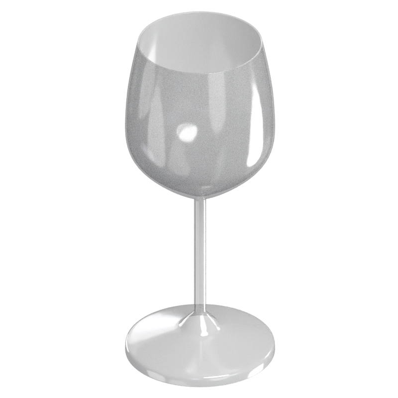 glas cup 3d modell für wein 3D Graphic