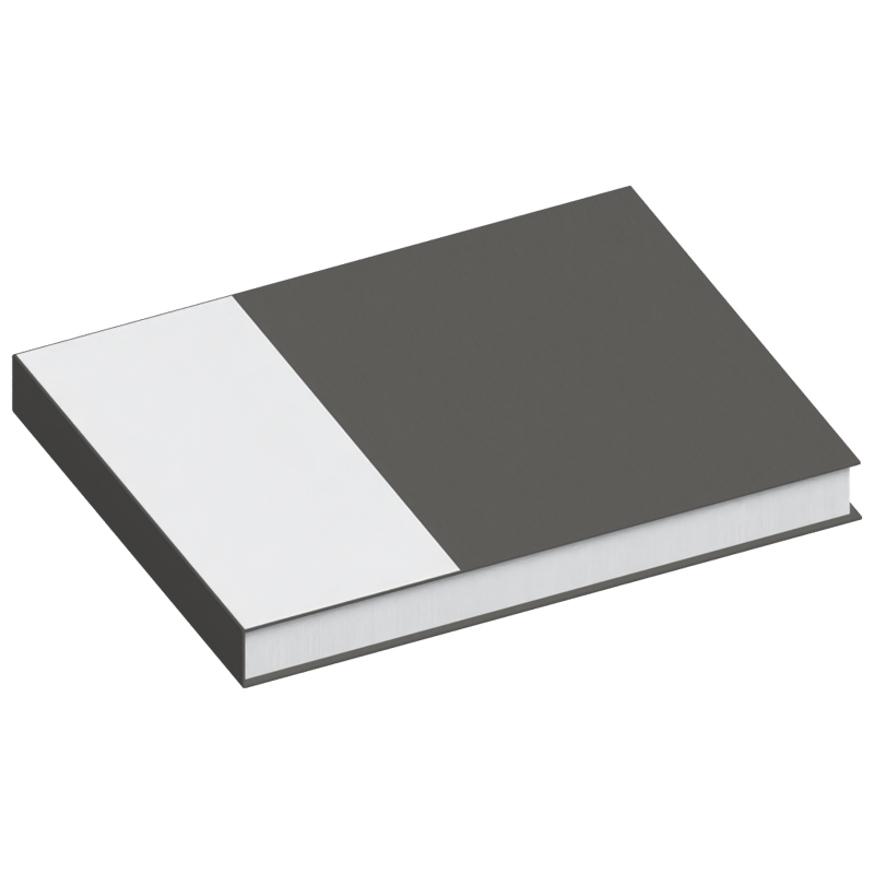 3D Closed Book With Label Rectangle