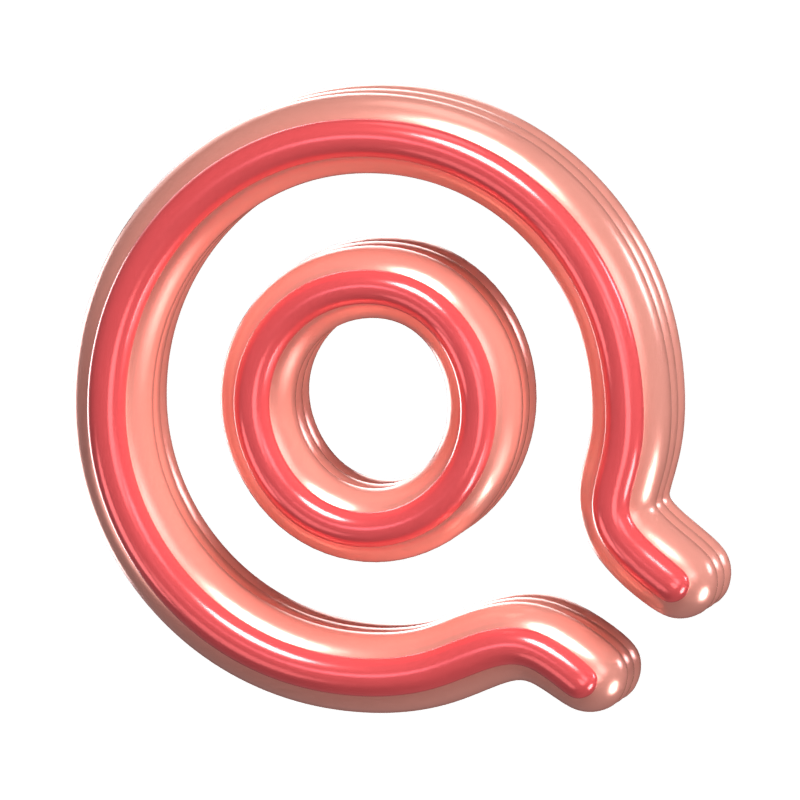 Q   Letter 3D Shape Rounded Text