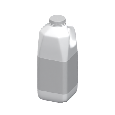 Big Milk Bottle With Broad Cap 3D Model 3D Graphic