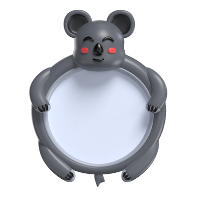 3D Koala Shape Animal Frame    3D Graphic