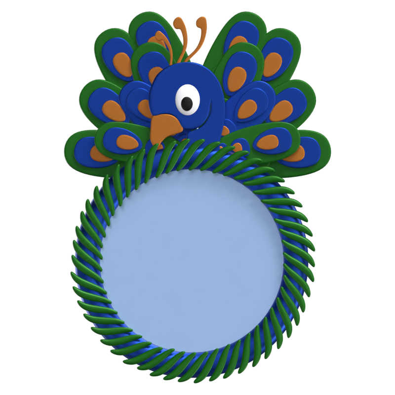 3D Peacock Shape Animal Frame   