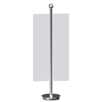 Standing Pole Banner Two Side 3D Model 3D Graphic