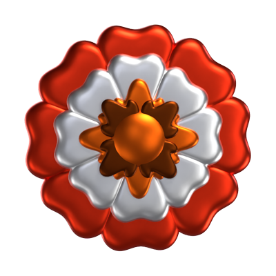 3D Flower Shape Dense Petals 3D Graphic
