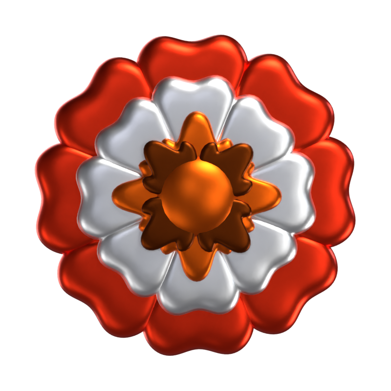 3D Flower Shape Dense Petals 3D Graphic