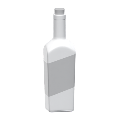 Classic Liquor Bottle 3D Model 3D Graphic