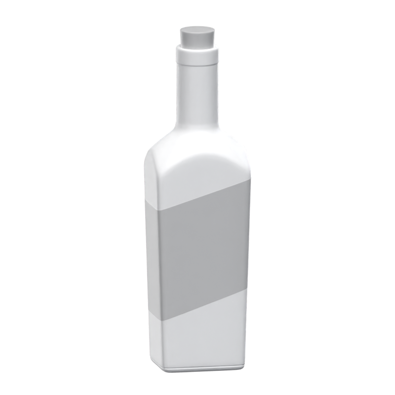 Classic Liquor Bottle 3D Model