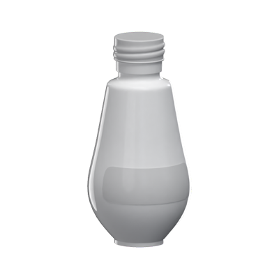 Rounded Glass Bottle With Screw Cap 3D Model 3D Graphic