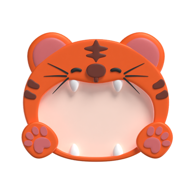 3D Tiger Shape Animal Frame    3D Graphic