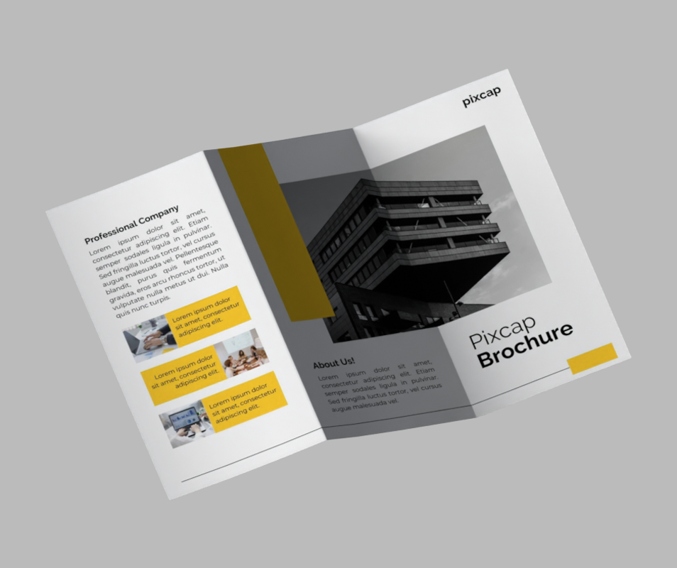 Company Brochure 3D Static Mockup Leaflet 3D Template