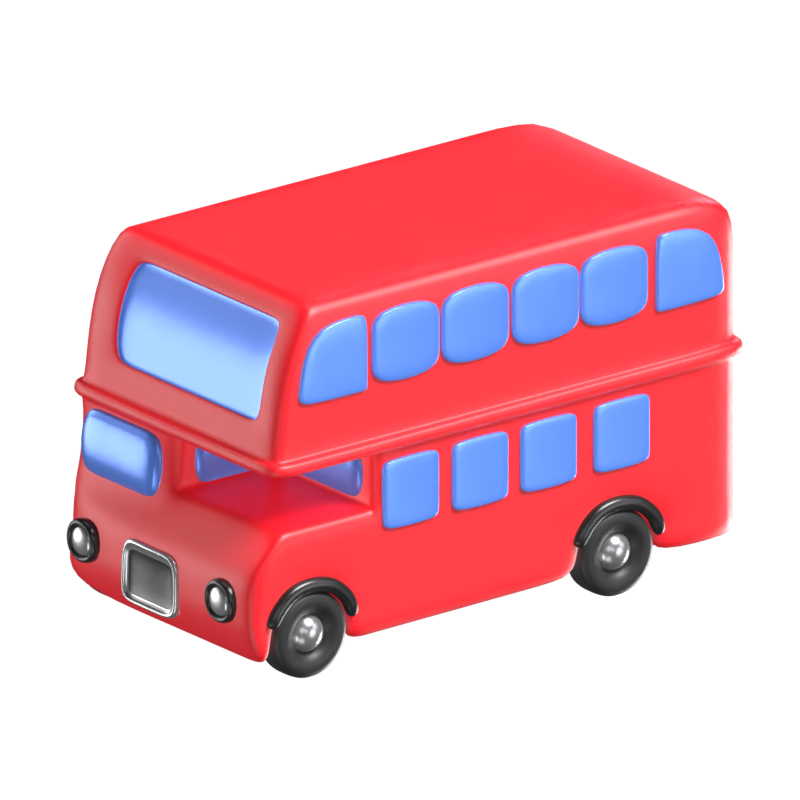 Ônibus de dois andares 3D 3D Graphic