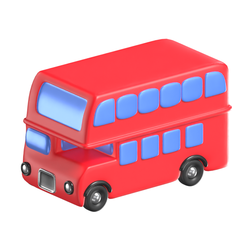 3D Double Decker Bus 3D Graphic