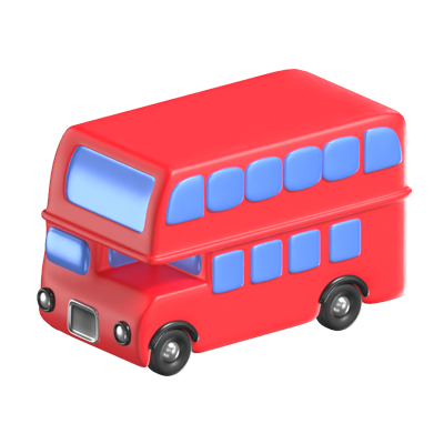 3D Double Decker Bus 3D Graphic