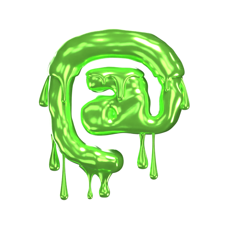 Añadir Signo Símbolo 3D Forma Slime Texto 3D Graphic